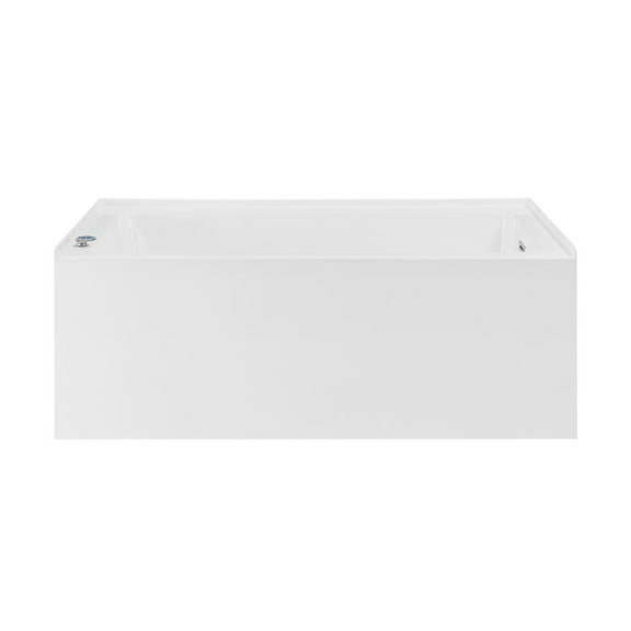 Avancer 60" x 36" Right-Hand Drain Rectangular Alcove Whirlpool Bathtub with Apron