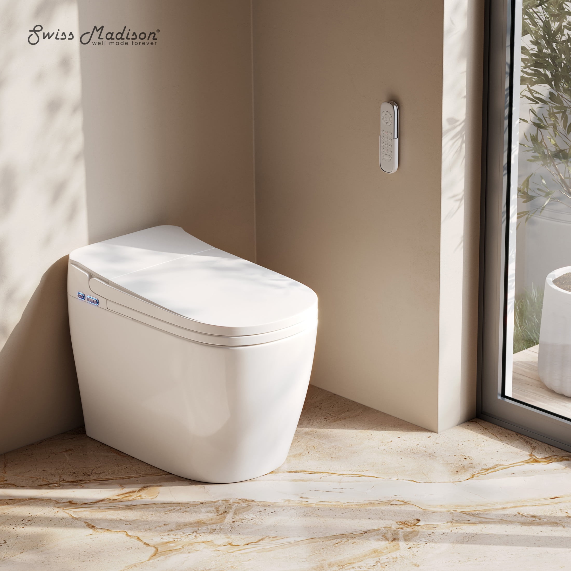 Avancer Glossy White High Efficiency One Piece Smart Toilet with Heated Bidet