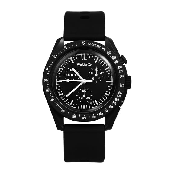 Avaner Analog Quartz Silicone Watch for Men Women: Bar Scale Three-Eye Decorative Dial Silicone Strap Sports Watch