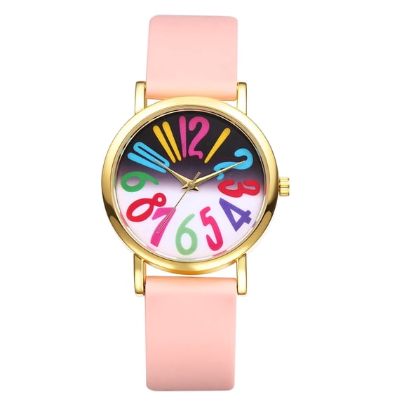 Avaner Analog Round Watch Women: Quartz Wristwatches with Silicone Strap, Large Arabic Numeral Scale, Clear and Easy to Read for Leisure Business Gifts