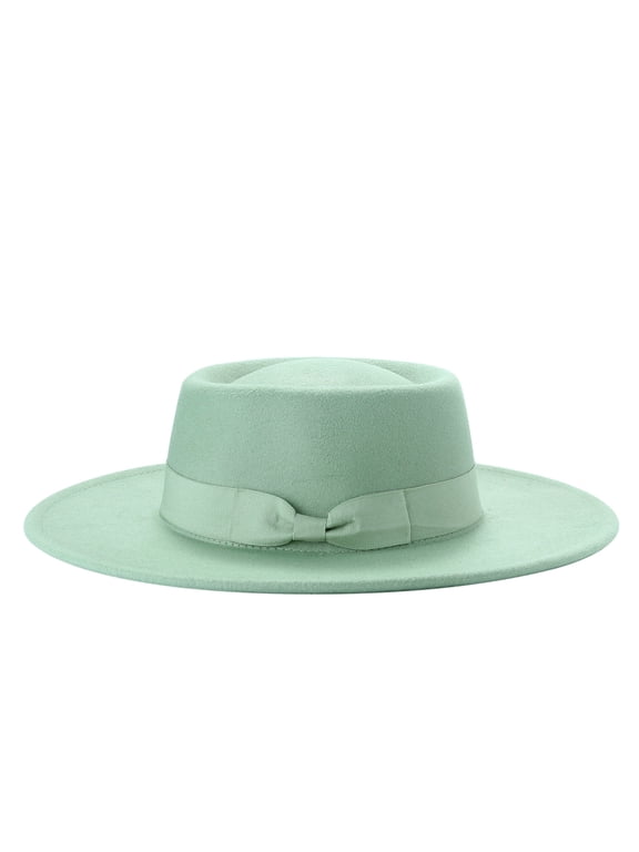 Big Wide Brim Fedora Hat for Women: Felt Panama Rancher Hat - for Daily Commutes, Dates, and Small Party
