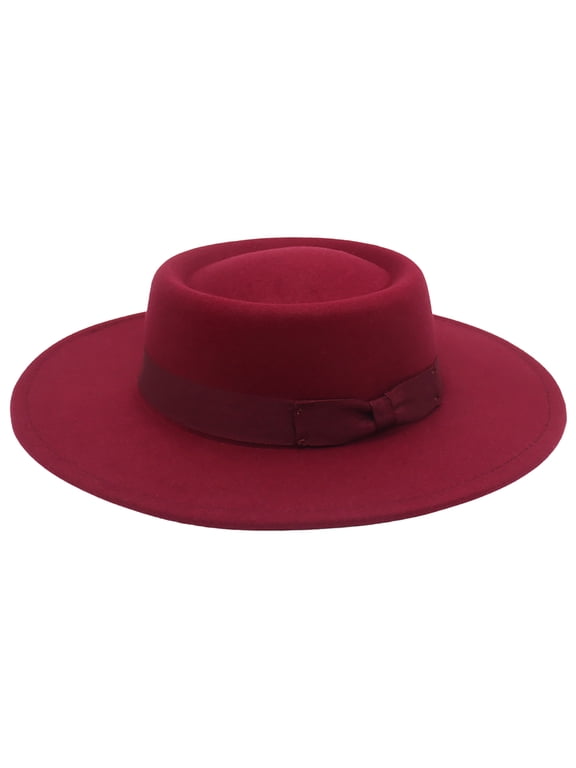 Big Wide Brim Fedora Hat for Women: Felt Panama Rancher Hat - for Daily Commutes, Dates, and Small Party