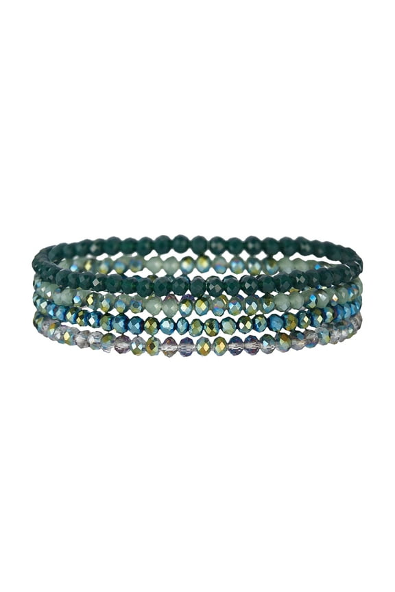 Boho Beaded Stretch Bracelet for Women Colorful Stackable Crystal Beads Bracelets Trendy Costume Jewelry Mothers Day Gifts for Women