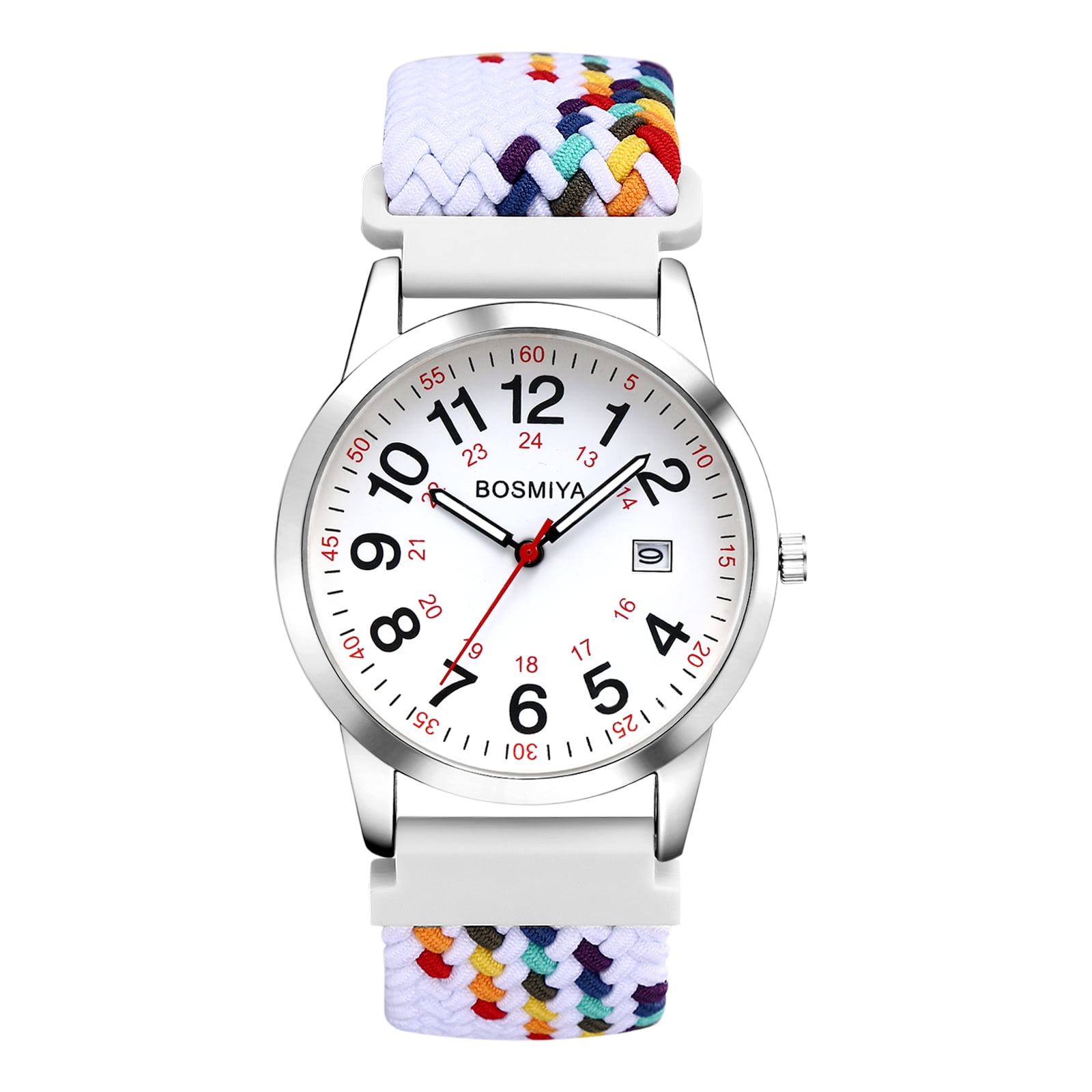 Women\'s Multi Color Analog Quartz Stretch Band Elastic Weave Rope Wrist Watch Avaner Round Elastic Watch for Men and Women: Analog Quartz  main image 4