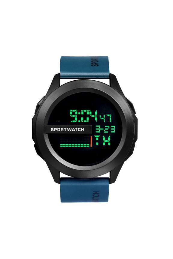 Digital Silicone Sports Watch,Round Wristwatch with Alarm, Weekday Calendar, Stopwatch Function for Men Women Teen Students