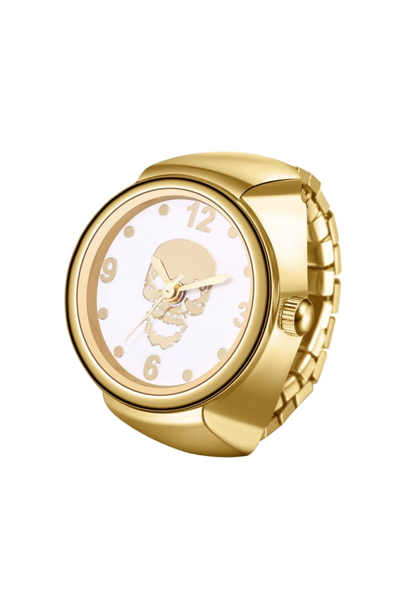 Elastic Strap Ring Watch for Women: Analog Quartz Flexible Size Ring Watch for Christmas Gift