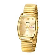 Avaner Elastic Strap Wrist Watches for Men Women Adjustable Stainless Steel Band  Stretch Band Gold Silver Easy Reader Bracelet His and Her Bangle Wrist Watches