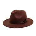 thumbnail image 1 of Avaner Fedora Hats For Men And Women, Classic Felt Hats, Panama Hats, Western Suede Wide Brim Hats, With Bow Belt, Suitable For Everyday Styling And Party Outfits, 1 of 10