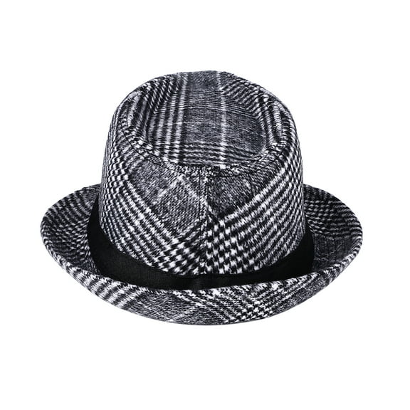 Avaner Felt Trilby Fedora Hat Short Brim Panama Jazz Hat 20s Bowler Gatsby Cap for Men Women