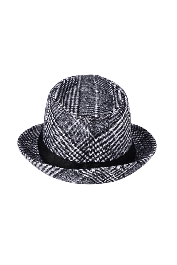 Felt Trilby Fedora Hat Short Brim Panama Jazz Hat 20s Bowler Gatsby Cap for Men Women