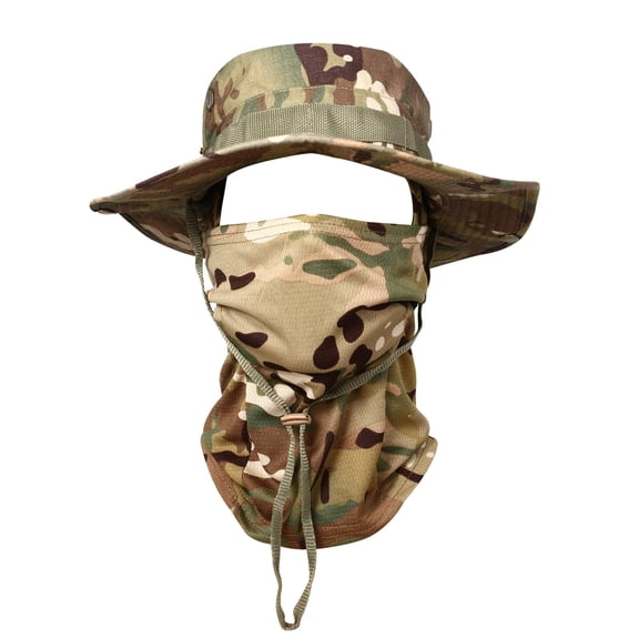 Avaner Fishing Hat Boonie Hat Tactical Hat Camo Hats Balaclava Headband Mask Set For Outdoor Sport Unisex