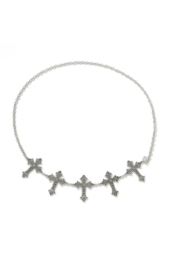 Gothic Skull Cross Waist Chain: Punk Body Chain Belt for Women Adjustable Goth Emo Rock Necklace Halloween Christmas Jewelry Accessories Gift