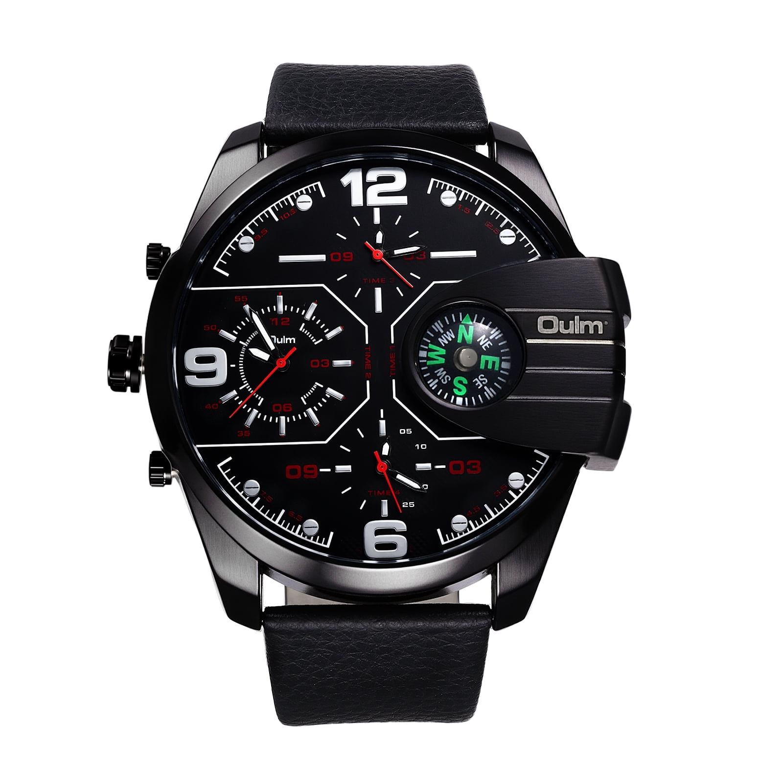 その他 Many Many Eyes Keep Watch GUY Avaner Leather Three Eyes Watch for Men: Quartz Triple Movement