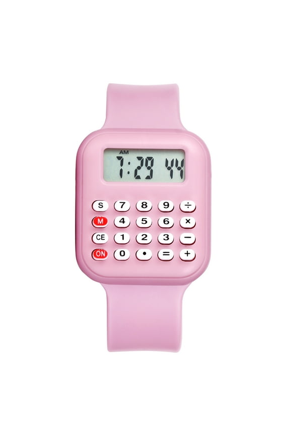 Men Women Digital Wristwatch: Multifunctional Calculator Watch Math Calculation Date Time Function Watch for Students Office