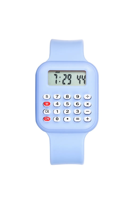 Men Women Digital Wristwatch: Multifunctional Calculator Watch Math Calculation Date Time Function Watch for Students Office