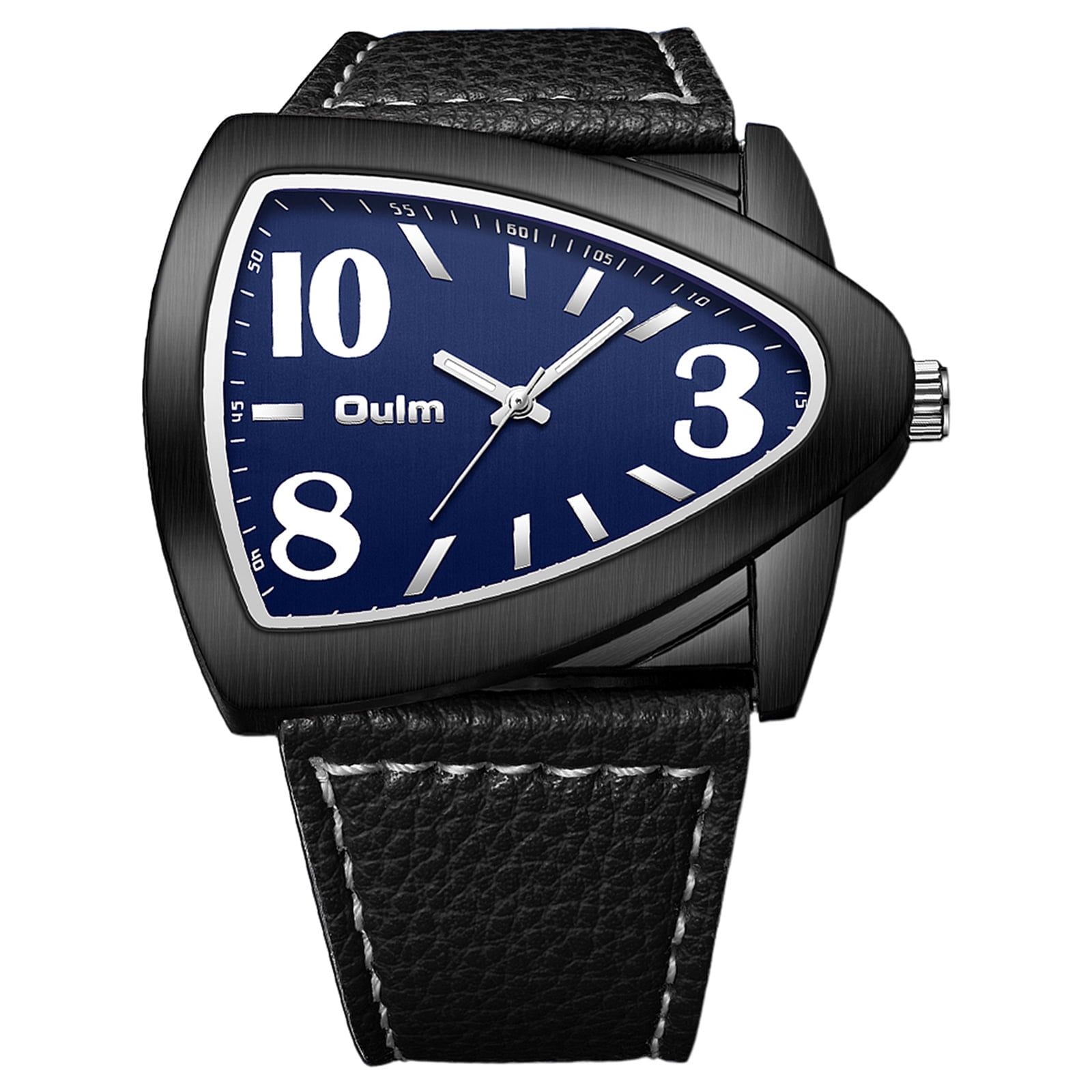 Avaner Men's Analog Quartz PU Strap Large Dial Watch: High-definition ...