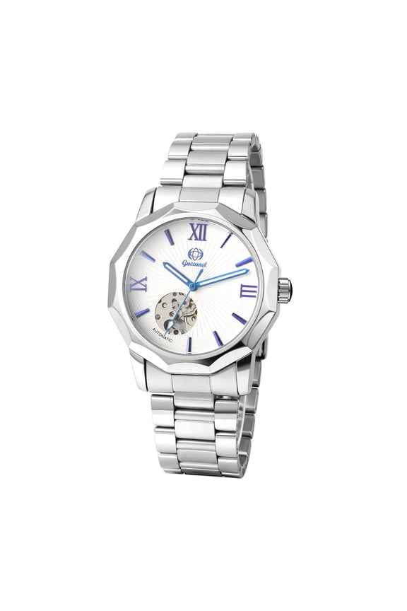 Men's Automatic Business Watch: Rhomboidal Watch with Detachable Stainless Steel Strap, Luminous Hands, and Bar Scale - for Business, Office, and Formal Occasions