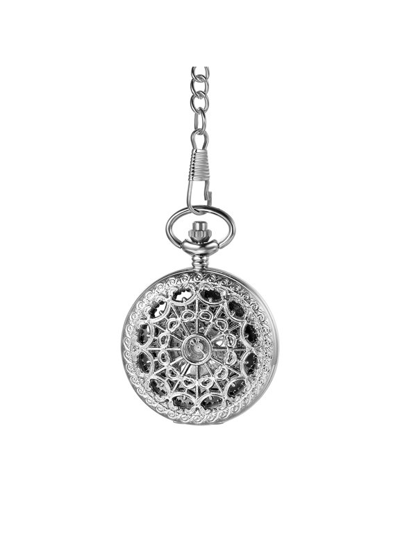 Men's Automatic Mechanical Skeleton Pocket Watch: Roman Numeral Markers Automatic Mechanical Dial, 38cm Waist Chain - Suitable for All Seasons