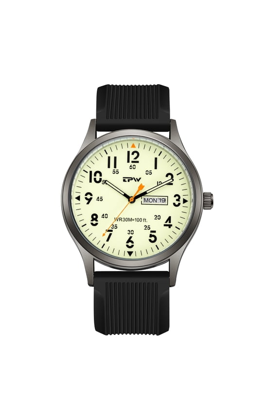 Men's Military Tactical Silicone Watch: Field Sport with Date Week Clear and easy-to-read Arabic numerals 24-hour markings Luminous Dial - Gift