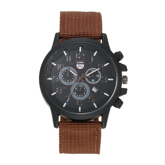 Avaner Military Watch for Men, Bar Scale Nylon Strap Outdoor Sports Analog Quartz Watch