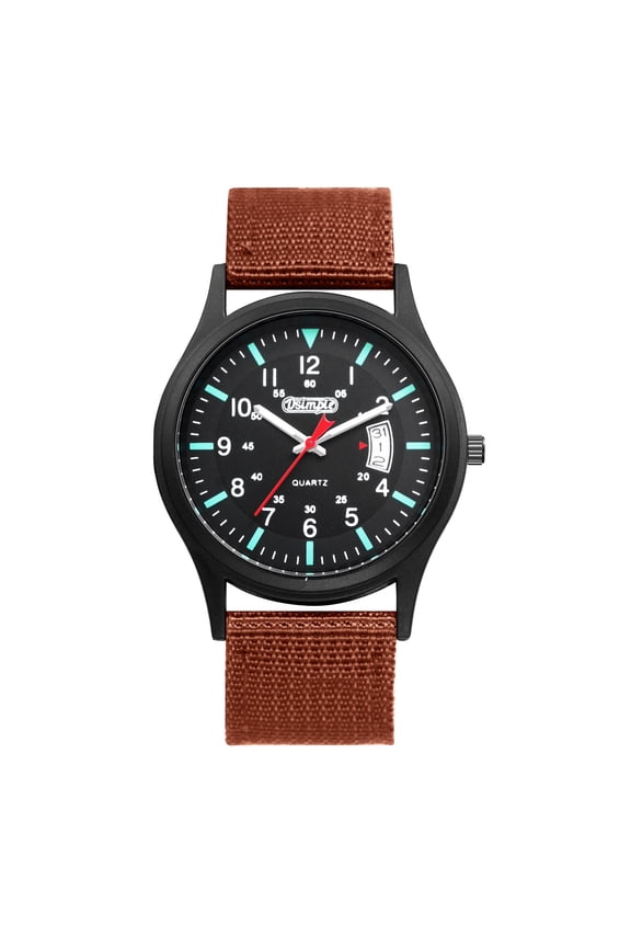 Military Watch for Men: Sport Textile Nylon Strap Stylish Watch Luminous Fashion Watches Analog Display Quartz Waterproof Casual Wristwatch