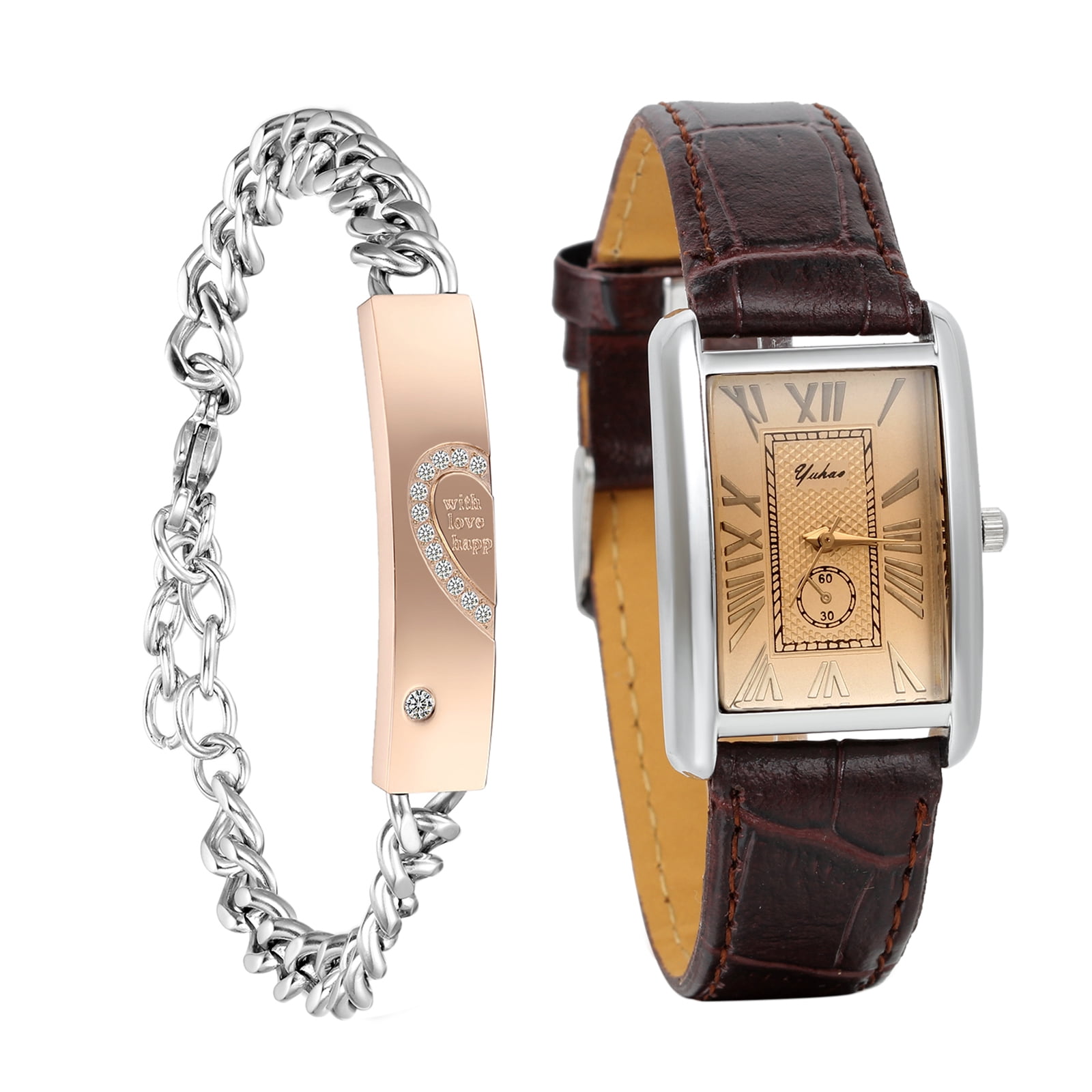 Avaner Retro Vintage Square Quartz Analog Watch and  display picture 1