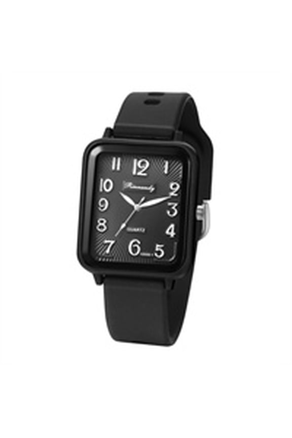 Silicone Sports Watch, Rubber Strap Square Analog Quartz Watch for Teenager