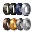 thumbnail image 1 of Avaner Silicone Wedding Ring for Men: 8 Pack 8mm Width Breathable Air Grooves Silicone Rubber Wedding Engagement Bands Christmas Valentine's Day Gift, Size 13, 1 of 4