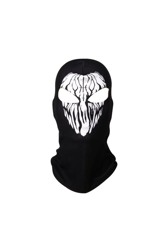 Skull Full Ski Mask: Autumn And Winter 3D Skull Print Balaclava Double Hole Warm Si Mask Outdoor Ghost Skull Motorcycle Riding Mask