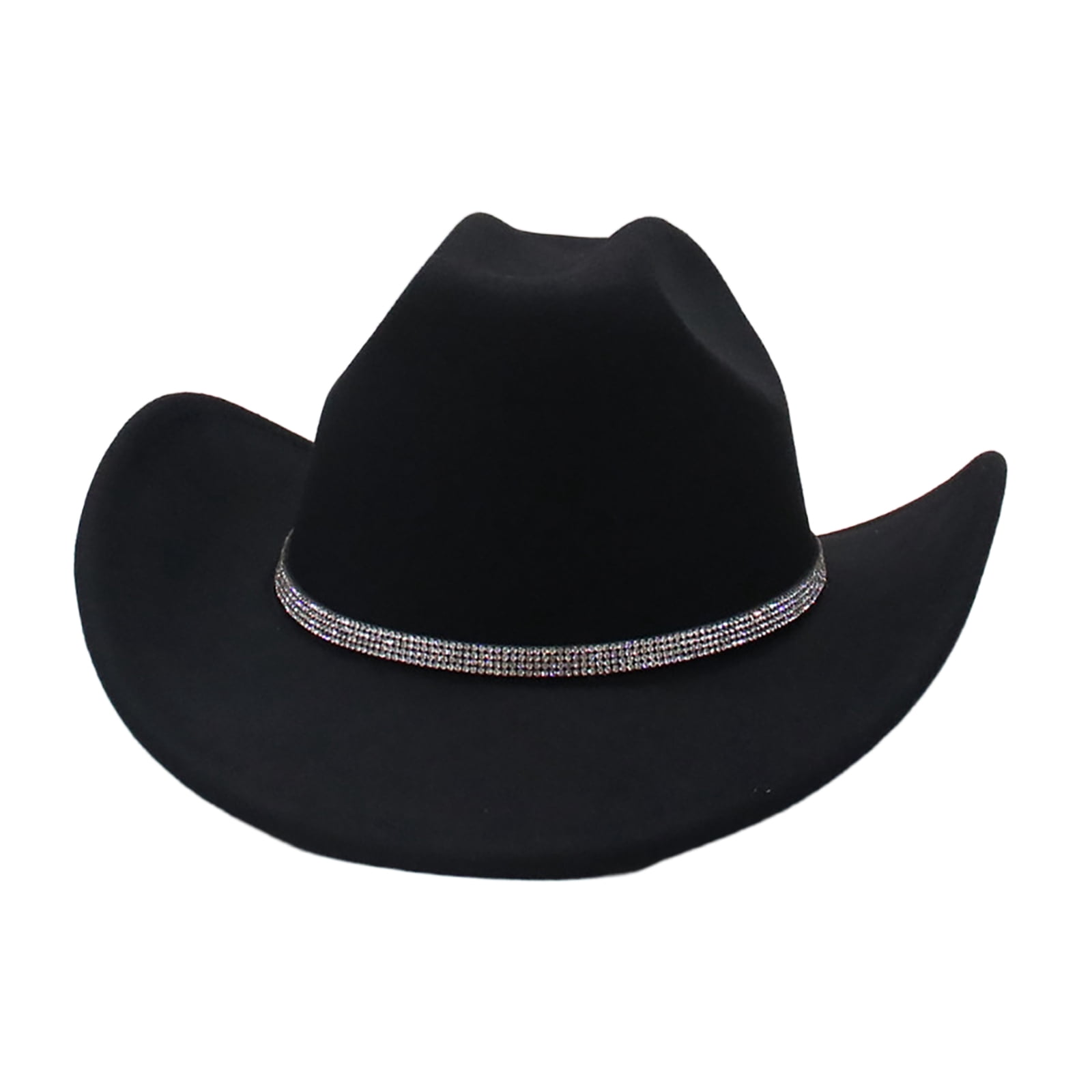 6483 Sparkly Rhinestone Shiny Western Cowboy Cowgirl Hat For Women Womens Silver-Rhinestone-Western-Cowboy Hat with Diamond  main image 3