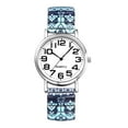 thumbnail image 1 of Avaner Stretch Band Watch for Women: Bohemia Flower Easy Reader Elastic Band Watch Large Face Big Number Analog Quartz Bracelet Watch Expansion Band Wristwatch, 1 of 5
