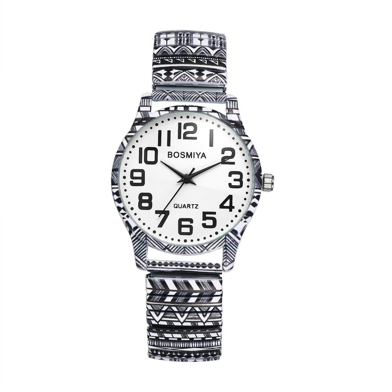 Avaner Stretch Band Watches for Women: Bohemia Flower Easy Reader
