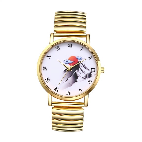 Avaner Stretch Strap Watch for Men: Analog quartz Elastic Strap Watch with Roman numerals and Tai Chi Decorative Dial