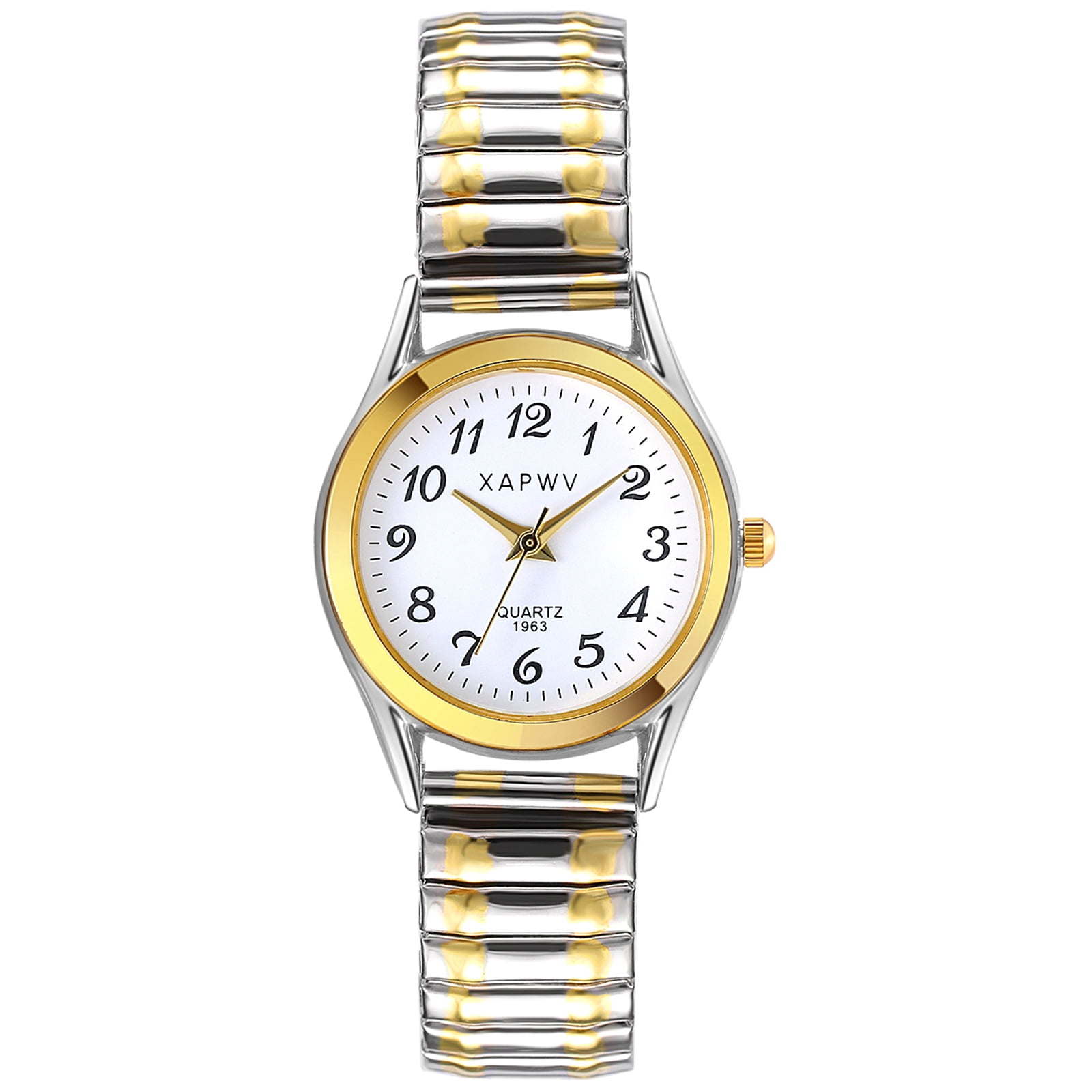 Elements Dainty Quartz Classic Silver Oval Womans Womens Stretch Watch Oval White Vintage Minimalist Silver Womens Watch Small Face  main image 2