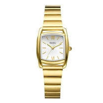 Avaner Tonneau-shaped Case Watches for Women, Gold Stainless Steel Bracelet Ladies Small Face Watches, Dainty Waterproof