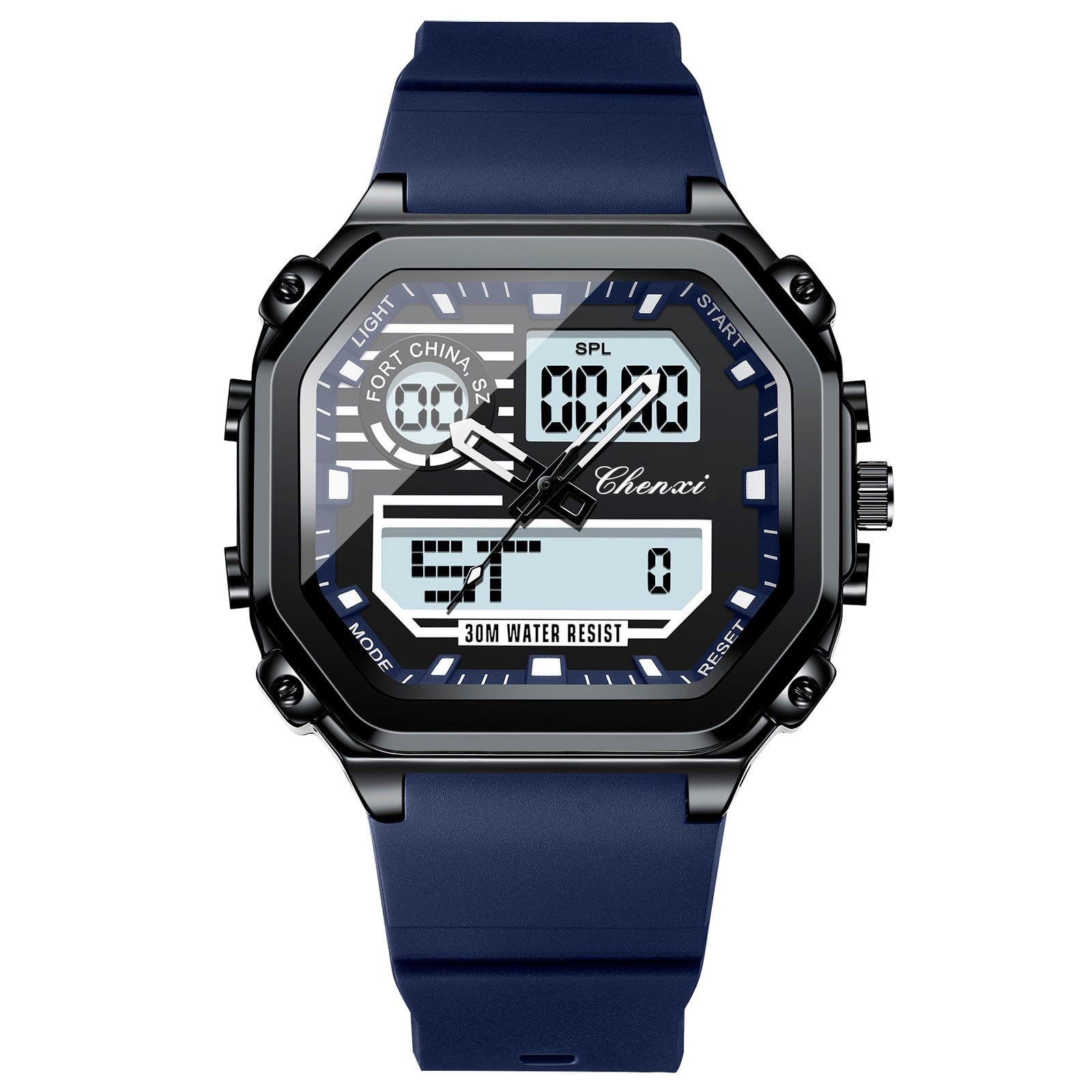 Avaner Unisex Analog Digital Sports Watch with Alarm, Stopwatch and ...