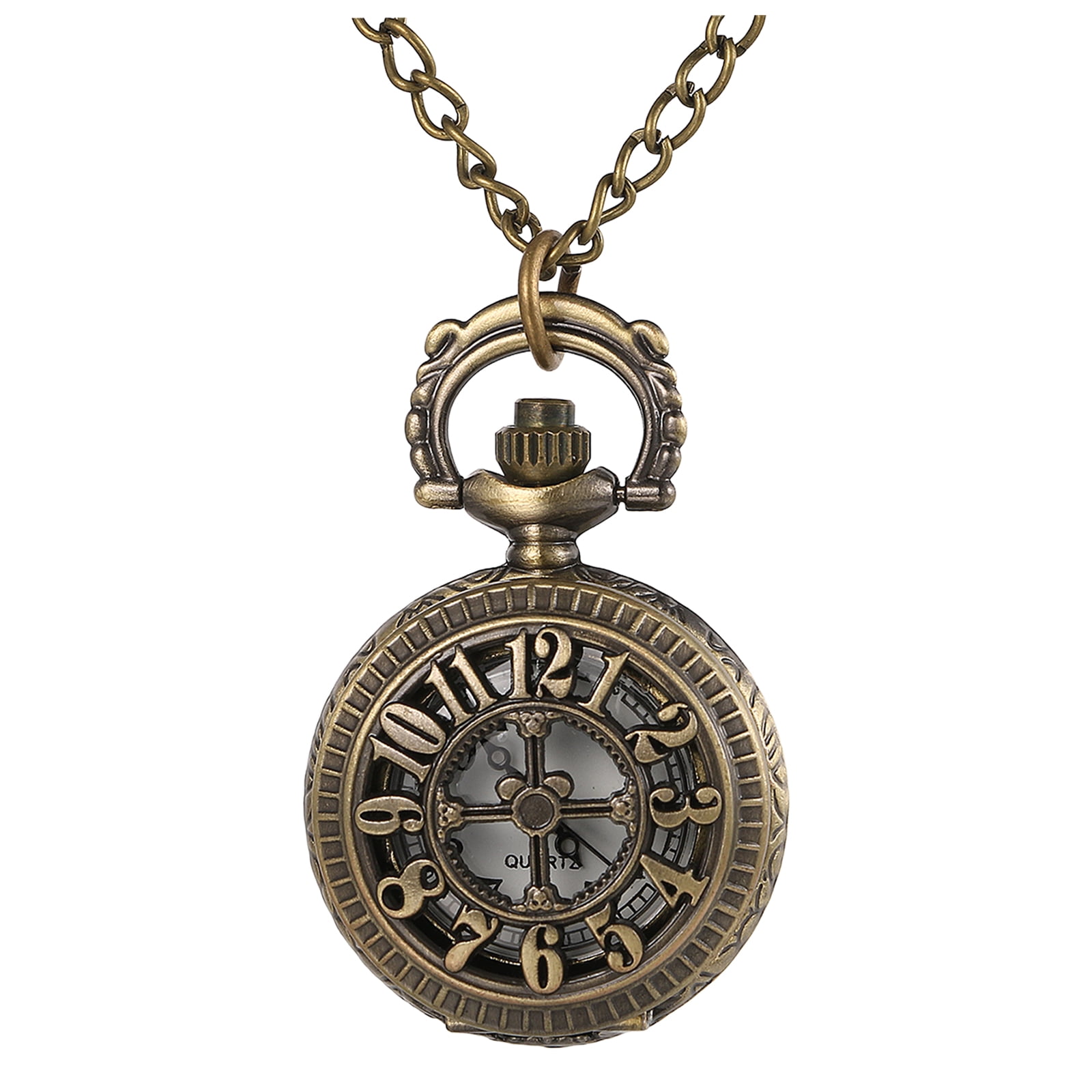 Women\'s Gold Analog Quartz Butterfly Vintage Pendant Necklace Chain Pocket Watch O1CN018MkRJz1zp3Fd3DV9b_!!  main image 3