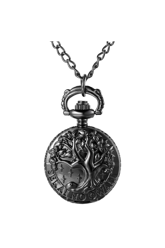 Vintage Women's Analog Quartz Hollow Butterfly Decorated Pocket Watch: Arabic Numeral Necklace Sweater Chain Watch - All Seasons