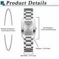 thumbnail image 1 of Avaner Watches for Women Ladies Female Imitation Diamond Square Stainless Luxury Fashion Small Slim Analog Quartz Waterproof Dress Casual Simple Wife Gifts Wrist Watch, 1 of 7