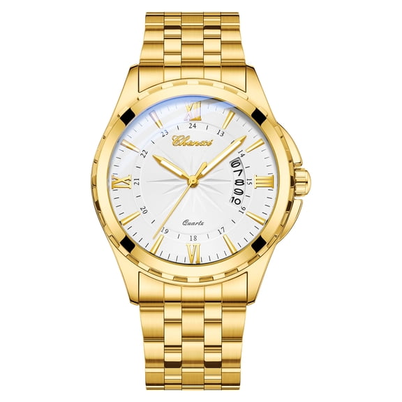 Avaner Watches for Men Calendar Quartz Watches Analog Stainless Steel Waterproof Luminous Two Tone Business Casual Watch