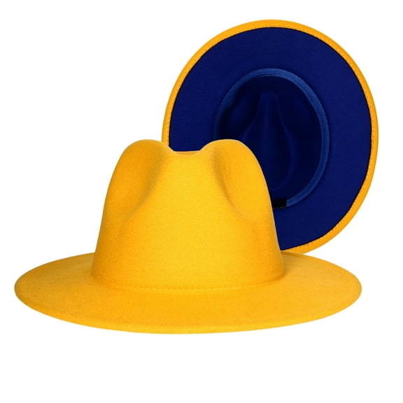 Avaner Wide Brim Fedora Hats for Women and Men Classic Dress Panama Hat Adjustable Felt Hat with Band