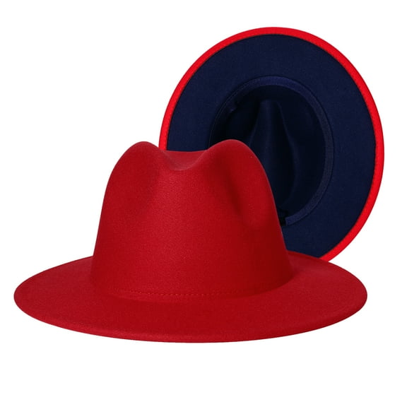 Avaner Wide Brim Fedora Hats for Women and Men Classic Dress Panama Hat Adjustable Felt Hat with Band