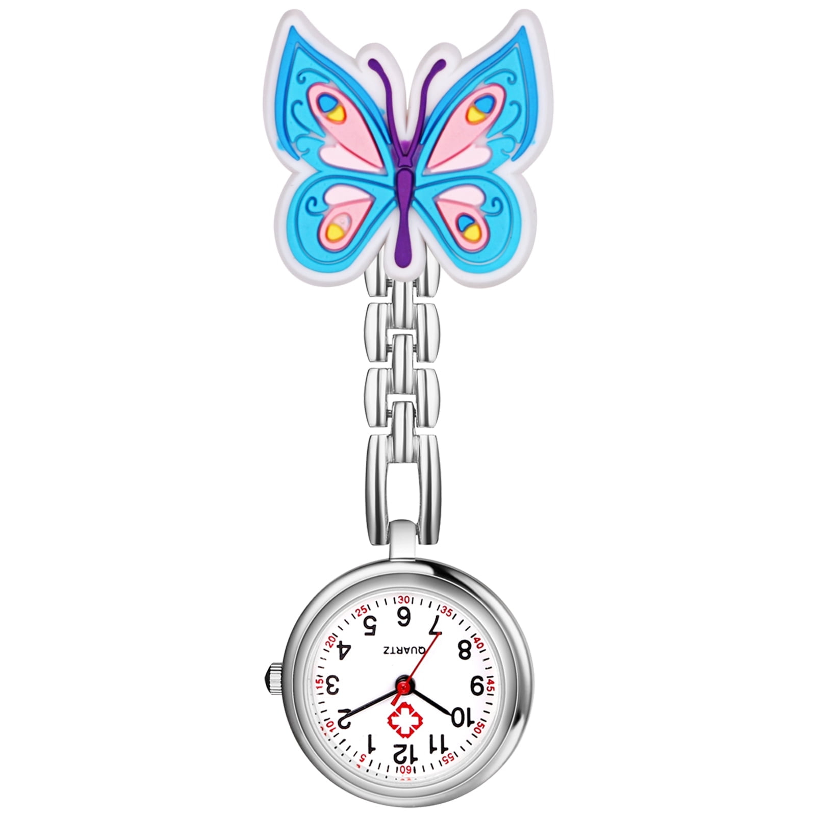 Simple Watch Doctors Avaner Women Butterfly Brooch Nurse Watch for Nurses Doctors Badge ...