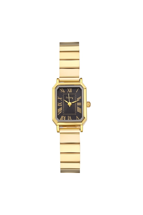 Women'S Rectangular Watch: Stainless Steel Strap, Easy-To-Read Roman Numeral Markers, Analog Quartz, Exquisite Small Square Women'S Watch