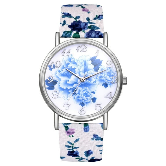 Avaner Women Stretch Band Watch,Bohemia Elastic Analog Quartz Big Number Floral Dial Wristwatch Easy To Read Birthday Valentines Day