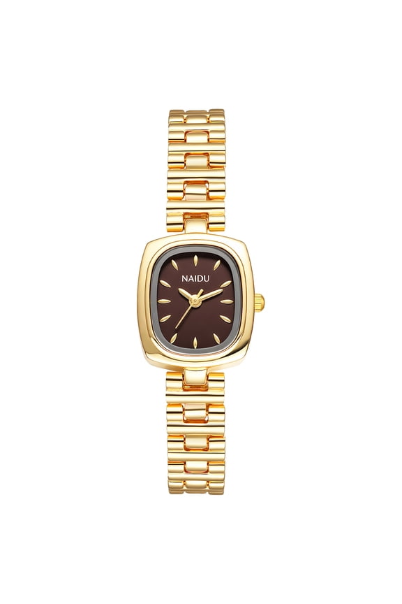 Women's Analog Quartz Business Watch: Detachable Stainless Steel Strap Square Case with Bar scale Watch