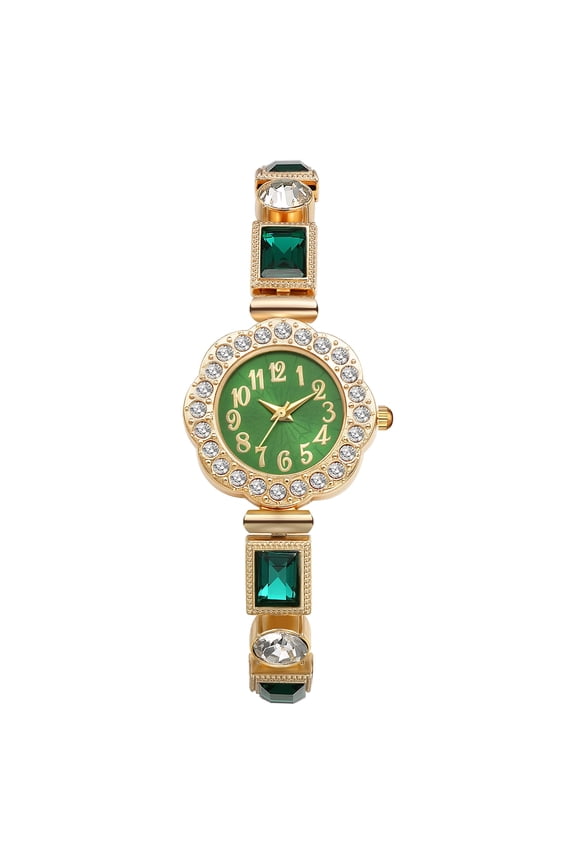 Women's Analog Quartz Rhinestone Watch: Detachable Strap Arabic Numeral Hour Markers Crystal Decoration Wristwatch - Casual Gift