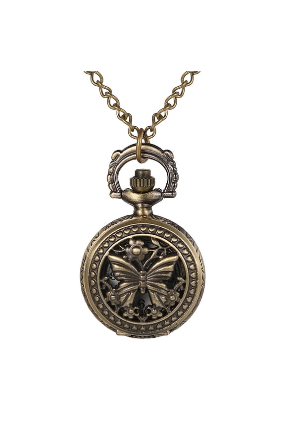 Women's Analog Quartz Skeleton Pocket Watch: Arabic Numeral Necklace Sweater Chain Watch - Suitable for All Seasons