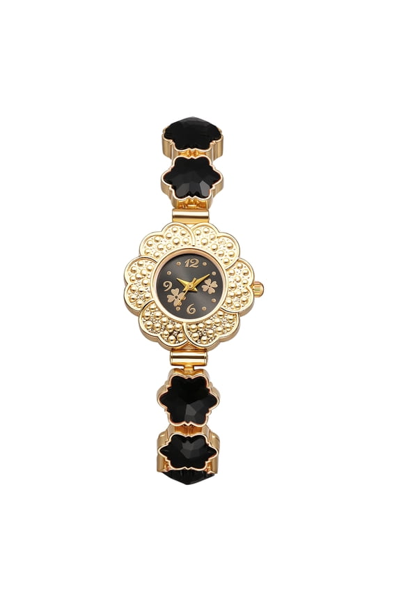Women's Analog Quartz Thin Flower Watch : Detachable Crystal Strap Dot Markers Wristwatch - for Party and Banquet Decorations