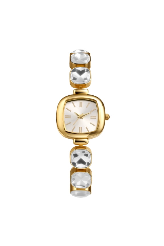 Women's Analog Quartz Watch: Elegant Square Bar Scale Watch with Imitation Crystal Detachable Strap - Gift for Party, Banquet, Anniversary